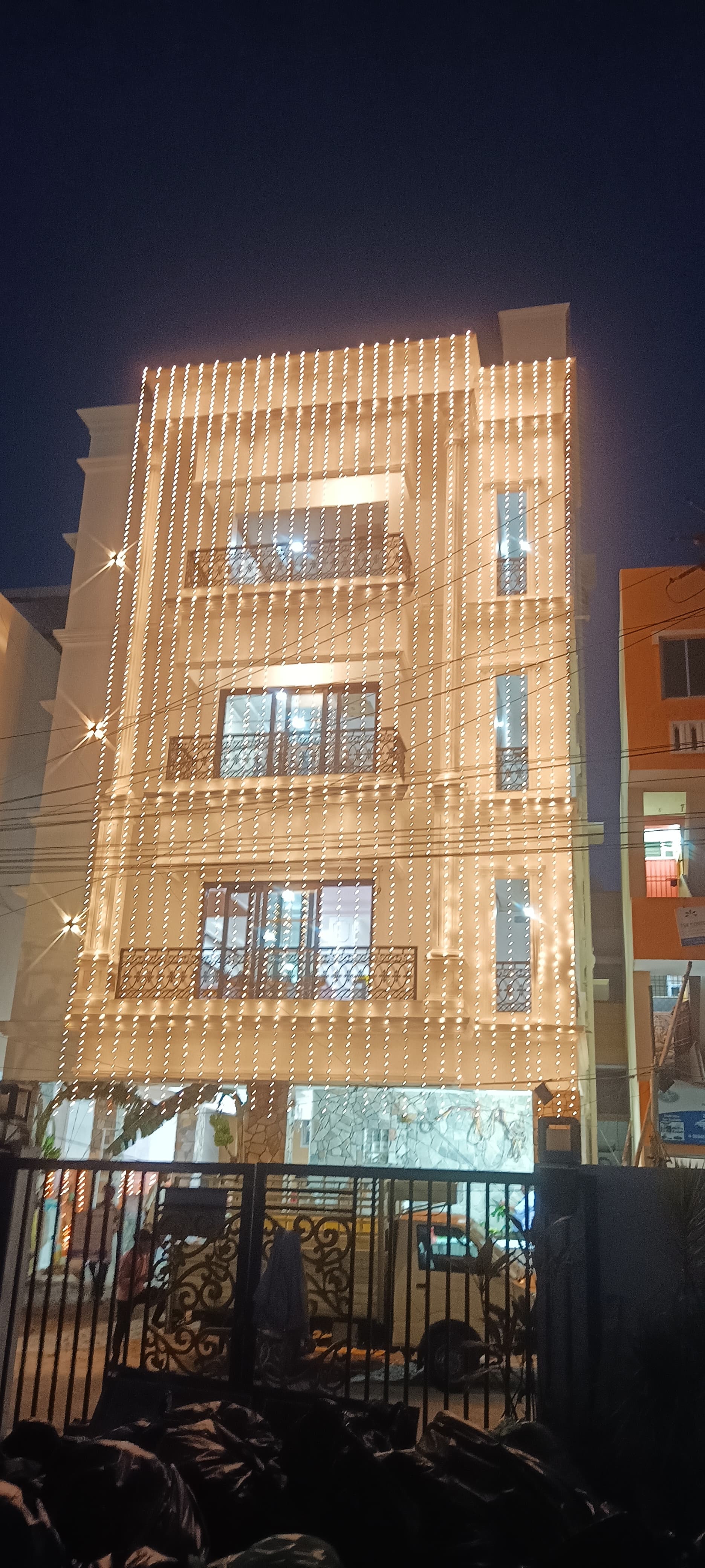 Outdoor Evening Stage with Fairylights