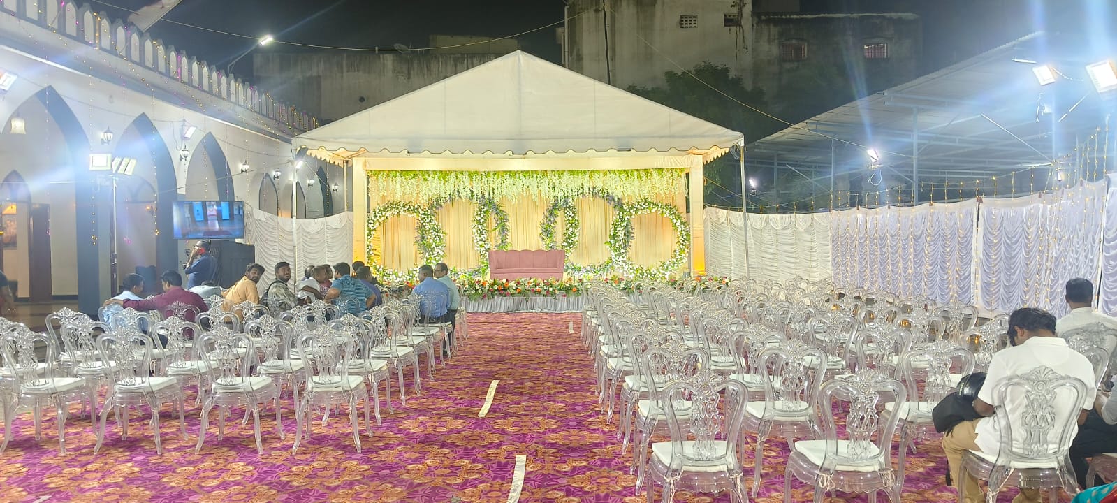 Outdoor Event Canopy with Drapery