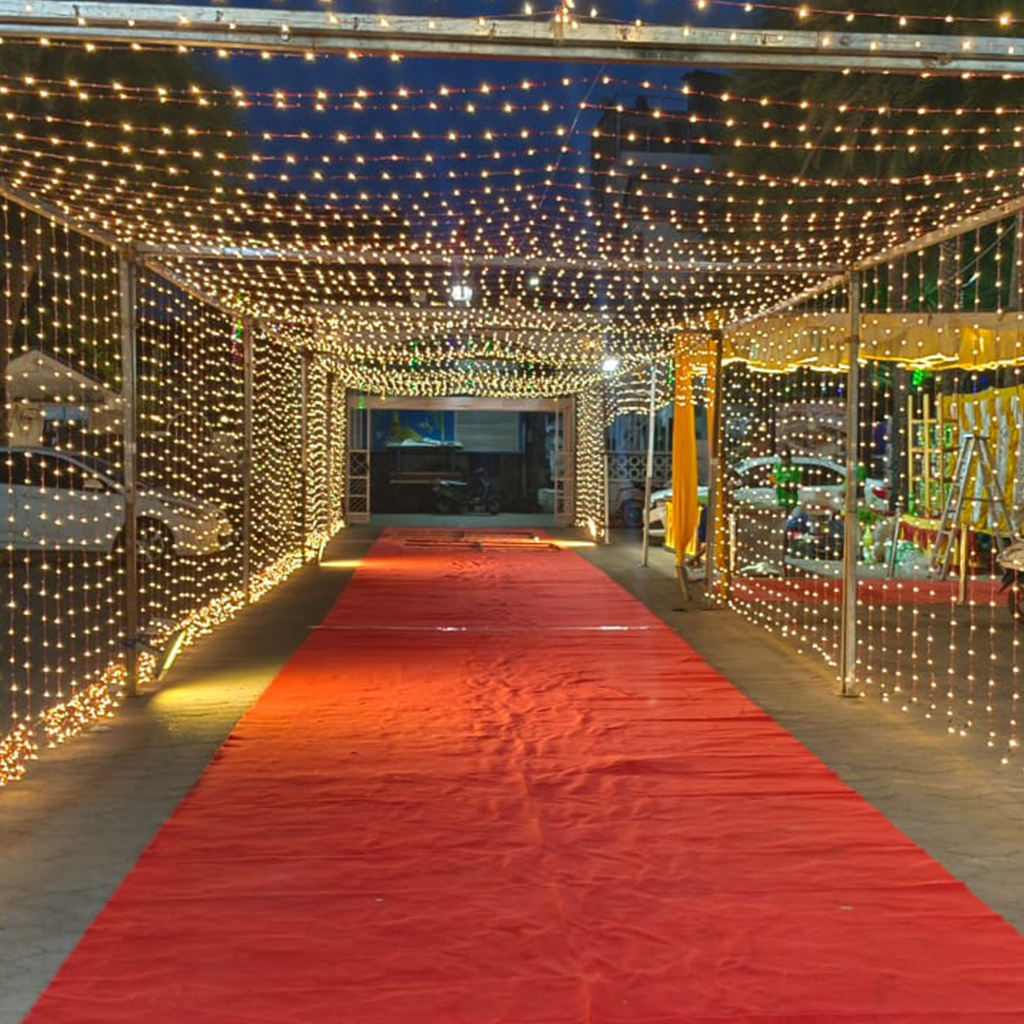 Traditional Red and Gold Carpet flooring MS Events